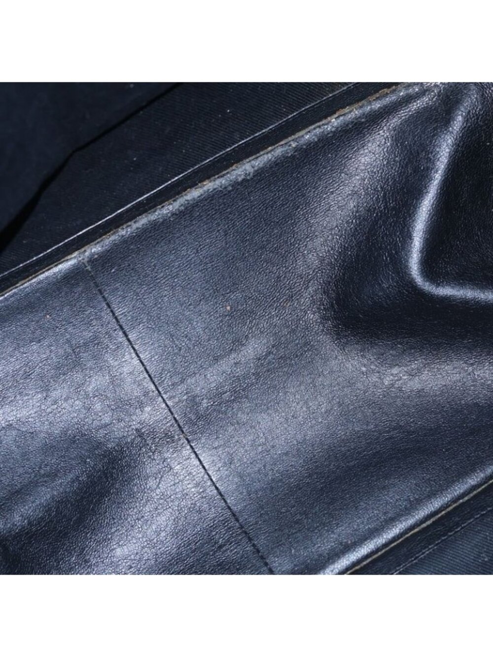 Saint Laurent Yves Ribe Goche Tote Black Leather Silver - Picture 4 of 6